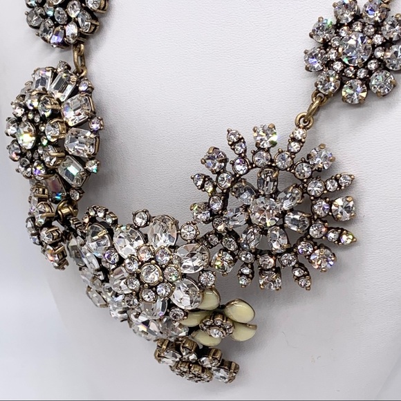 J. Crew Crystal Flower Lattice Necklace - Picture 2 of 5